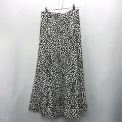 ◇ ⊇ Doux archives ダルメシアン柄 ロング フレア スカート サイズM ブラック レディース E  【1409240052746】のサムネイル