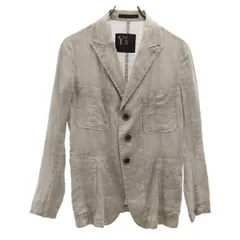 ワイズ 日本製 リネン100％ テーラードジャケット 1 グレー Y's メンズ 【中古】  【231014】