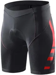 Santic(サンティック) メンズ サイクルパンツ レーサーパンツ サイクリング ショートパンツ 自転車 3Dパッド 通気( レッド,  XL)