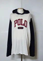 110 ) ポロラルフローレン オーバーサイズ 長袖 フード付きTシャツ