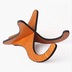 【在庫処分】X型 木製 折り畳み式 楽器スタンドホルダーサポーター ウクレレ/マンドリン/ヴァイオリン用
