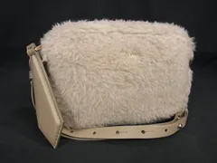 ■新品同様■ Max Mara マックスマーラ ウール×レザー ショルダーバッグ ポシェット クロスボディ ベージュ系 FM5894のサムネイル