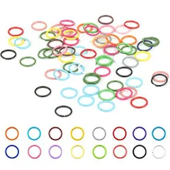 10mm_200個セット サムコス マルカン 丸環 混合色 リング ジャンプリング 丸いリング リングコネクター 留め金 金具 アクセサリーパーツ DIY 手作り ジュエリー アクセサリーパーツ クラフト ジャンプリング 素材 材料 製作キット (10mm,