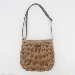 ショルダーバッグ　ショルダー　肩掛けバッグ　斜めかけ　ストローバッグ　ストロー　かごバッグ　ミニかご　編み込み　夏　サマーバッグ　リゾート　旅行　ビーチバッグ　大人　丈夫　可愛い　オシャレ　トラベル　使いやすい　ポシェット　軽い　２WAY　ファスナー付き