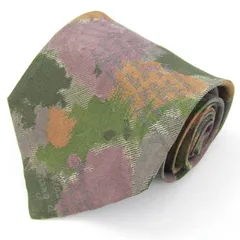 マリオヴァレンティノ ブランド ネクタイ 総柄 パネル柄 シルク PO メンズ カーキ MARIO VALENTINO 【中古】