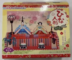 ミニチュア★ひな人形7段飾り★リーメントに★フィギュア★1/64(人形)★ 雛人形 コンパクト 陶器 小さい 可愛い ひな人形/ 錦彩花かざり