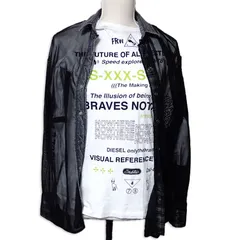 ディーゼル デニムミックス シースルー シャツ[b27-26］