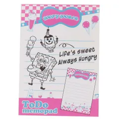 【メール便】スポンジボブ メモ帳 To do メモ ボブAH アイスピンク S＆C メモパッド キャラクター グッズ 