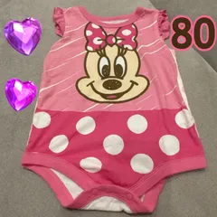 Disney ディズニー ミニー ミニーマウス ロンパース ピンク 女の子 80