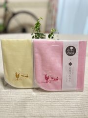 ari-cook✖️白雪はんかち　ピンク1枚と黄色1枚の1セット