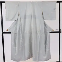 小紋　ブルー　グレー　着物　／489