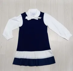 女児 140 リボンブラウス ワンピース セット