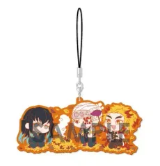 【中古】ストラップ(キャラクター) D.時透無一郎＆宇髄天元＆煉獄杏寿郎 わちゃっと!ラバーストラップ 「鬼滅の刃」