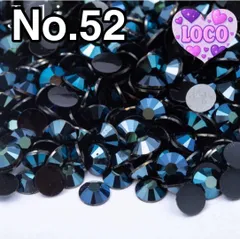 ダークブラック（濃紺）【no52】2000粒　ラインストーン　高分子ストーン　ミルキーストーンdiy用、専用接着剤　アイドルのデコうちわ デコパーツ　デコうちわ　ネイル　ネイルストーン　デコレーションパーツ