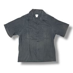 AtLast&Co オープンカラー 半袖 ストライプシャツ アットラスト 16 ネイビー 55429A1のサムネイル