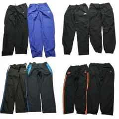 古着卸 まとめ売り アディダス ウインドブレーカー パンツ 8枚セット (メンズ L /40 /42 /44 ) ジャージ サイドライン 中古 古着 MX8475