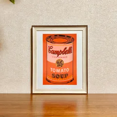 新品☆額縁付アートポスター(BRUCE MCGAW GRAPHICS)☆アンディ・ウォーホル（Andy Warhol）☆ポップアート☆カラーキャンベル☆Campbell's Soup Can, 1965 (orange)☆51