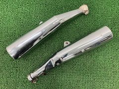 バイク フィッシュテール 汎用マフラー 右用 SR400 W400 シャドウ
