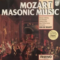 蘭LP Wolfgang Amadeus Mozart, Werner Hollweg, New Philharmonia Orchestra, The Ambrosian Singers, Edo de Waart Masonic Music 6570063