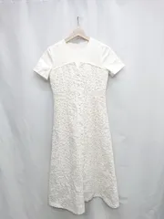 ◇ ⊂ JILLSTUART Endy ROBE ソニアレース 半袖 ロング丈 ワンピース サイズ2 オフホワイト レディース E  【1503050046688】