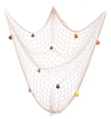 クリスマスの誕生日パーティーの装飾の装飾品のためのシェル付きの航海地中海スタイルの写真ぶら下げ背景ディスプレイフレーム-ベージュ 魚網の壁の装飾、RuiChy