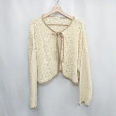 ◇ ⊂ ehka sopo エヘカ ソポ 長袖 カーディガン サイズF ベージュ系 レディース E  【1502030013870】