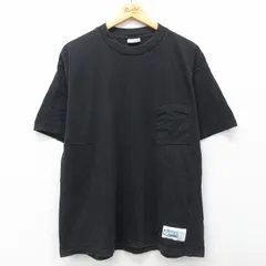 XL/古着 ディスカス 半袖 ビンテージ Tシャツ メンズ 00s 無地 胸ポケット付き コットン クルーネック 黒 ブラック spe 25apr15 中古