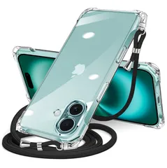 【数量限定】携帯ケース 耐衝撃 紐付き 軽量 斜めがけ 薄型 TPU 織りストラップ付き 透明 ネックストラップ 縄掛けケース ショルダー ショルダー 斜めかけ ケース ケース 縦/横 肩掛け 2WAY カバー アイフォン16 長さ調整可能 スマホケース 取り