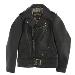 【茶芯】schott lambskin シングルレザー（S）黒 Schott N.Y.C 110周年限定モデル ショット 658US ワンスター