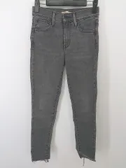 ◇ Levi's リーバイス 720 HIGH RISE SUPER SKINNY カットオフ デニム パンツ サイズ W24 L28 グレー レディース E  【1304260014845】