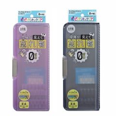 クツワ ペンケース ピッタントンクリア筆入 ネイビー パープル
