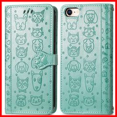 【人気商品】se3/se2/7/8 (iPhone 4.7インチ対応 se スタンド機能 カード収納 マグネット式 全面保護 耐摩擦 耐衝撃 薄型 軽量 レザー green) 携帯カバー スマホケース se3 iPhone iPhone iPhone7 iPh