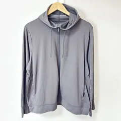 大きいサイズ◎(^w^)b UNIQLO ユニクロ エアリズムUVカット メッシュパーカー フーディ 薄手 シンプル 羽織り ベーシック 定番 アウトドア デイリー タウンユース 冷房対策 日焼け対策 チャコールグレー レディース サイズ3XL
