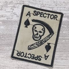 DSP13 スカル SPADE スペード ドクロ ベトナム 戦争 ワッペン トランプ 人気 死神 パッチ 刺繍 おしゃれ アメカジ 軍物 白 