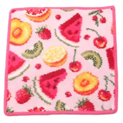 【新品 未使用】FEILER フェイラー ハンカチ タオル ハンドタオル フルーツポプリ ピンク FRUITPOT