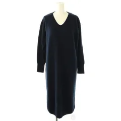 ロッソ ROSSO アーバンリサーチ カシミヤ混ラムウールVネックニットワンピース アンゴラ混 F ネイビー /ES ■OS