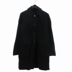 ARTE POVERA 黒 ステンカラーコート M Drape Over Motorcycle Coat/Soutien Collar Coat ドレープ