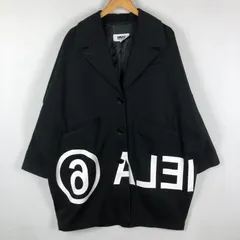 良品 MM6 メゾンマルジェラ コクーンコート ロングコート ウール ブラック MM6 コクーンコート コート ブラック 良品 MM6 メゾンマルジェラ