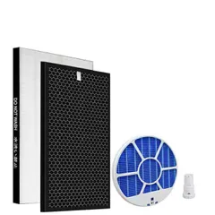 シャープ 4点セット FZ-D50HF FZ-D50DF FZ-Y80MF FZ-AG01K1 集じんフィルター  脱臭フィルター 加湿フィルターイオンカートリッジ 加湿空気清浄機対応 互換 非純正のサムネイル