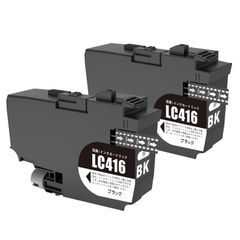 【SHUOLEI】Brother用 ブラザー用 LC416-2PK 互換インクカートリッジLC416インク (2パック ブラック)最新チップ型 最優良互換インクカートリッジ 残量表示 対応型番DCP-J4140N MFC-J4440N MFC-J4540N M