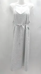 ◇ ⊂ flower フラワー 肩ひも調節可能 ロング キャミワンピース サイズF ライトブルー レディース E  【1502060043427】