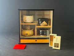 時代物 茶道 道具箱 茶碗 棗その他計六点セット 茶筅、茶杓は未使用品