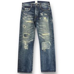 EGO TRIPPING クラッシュ リペア 刺繍 ワッペン デニム ジーンズ EGO TRIPPING (エゴトリッピング) NERD DENIM 3rd -REMAKE