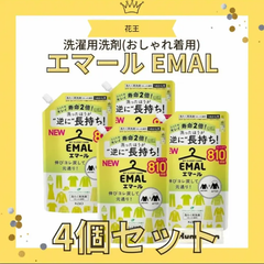 【まとめ買い】花王 エマール EMAL リフレッシュグリーン 詰替 特大 810ml  4個セット