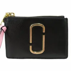 マークジェイコブス MARC JACOBS Snapshot Top Zip Multi Wallet パスケース カードケース コインケース キーリング レザー M0014283003 黒 ピンク系 ゴールド系 0411 ■SHのサムネイル