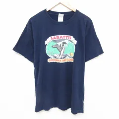 L/古着 半袖 ビンテージ Tシャツ メンズ 00s 鳥 コットン クルーネック 紺 ネイビー 25jun21 中古