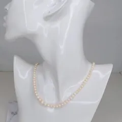 パールネックレス / クリーム系　SILVER