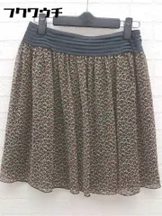 ◇ ROPE ロペ 小花柄 ミニ フレア スカート サイズ7 ブラック マルチ レディース 【中古】 【1002800533664】