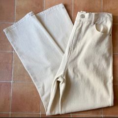 Straight color denim  　　　ivory