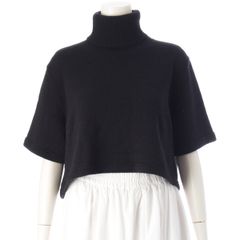 プラダ 2019年 カシミヤ トライアングルロゴ 変形 クロップド ニット トップス P26373 ブラック 38【中古】